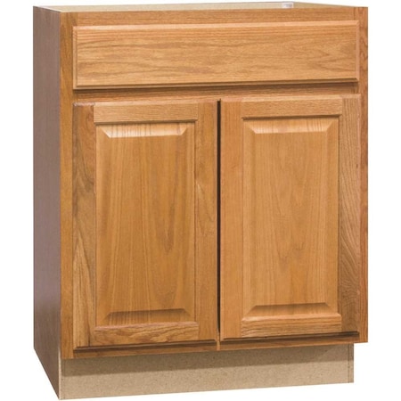 Hampton Bay Hampton Assembled 30 x 34.5 x 21 in. Bathroom Vanity Base Cabinet in Medium Oak KVSB30-MO